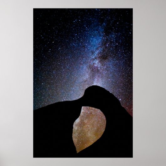 Milky way at night, California ポスター (正面)