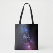 Milky way bright colors personalizable monogram トートバッグ (正面)