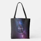Milky way bright colors personalizable monogram トートバッグ (裏面)
