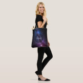 Milky way bright colors personalizable monogram トートバッグ (モデル)