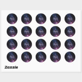 Milky way bright colors personalizable monogram ラウンドシール (シート)