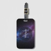Milky way bright colors personalizable monogram ラゲッジタグ (正面縦)