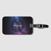 Milky way bright colors personalizable monogram ラゲッジタグ (正面横)