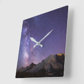 Milky Way & Mt. Rainier | Washington State スクエア壁時計 (傾斜)