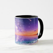Milky Way Ocean Mug | 夢のような銀河の海景色の陶器 マグカップ (正面右)
