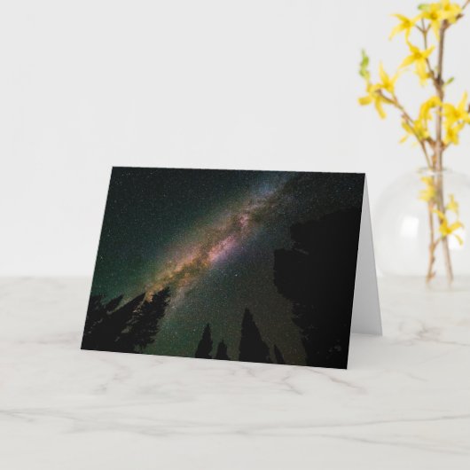 Milky Way Over Lizard Head Pass カード (黄色い花)