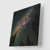 Milky Way Over Lizard Head Pass スクエア壁時計 (傾斜)