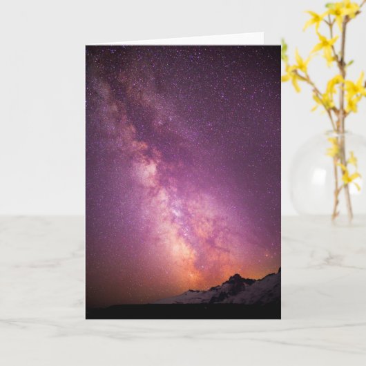 Milky Way | Over the Shoulder of Mt. Rainier カード (黄色い花)