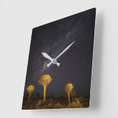 Milky Way Quiver Tree | Keetmanshoop Namibia スクエア壁時計 (傾斜)