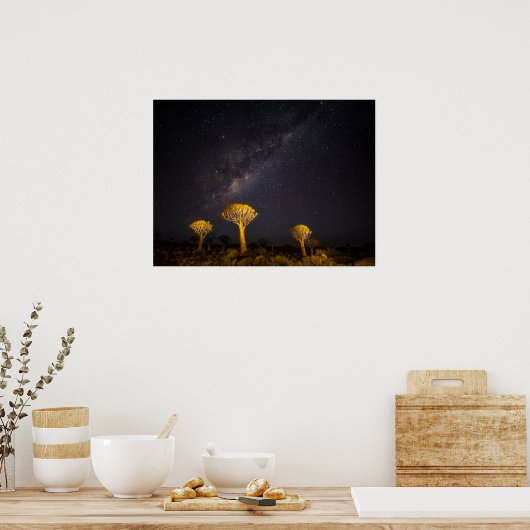 Milky Way Quiver Tree | Keetmanshoop Namibia ポスター (キッチン)