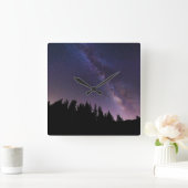 Milky Way | Rose Valley, California スクエア壁時計 (ホーム)