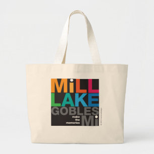 mill湖のトート ラージトートバッグ