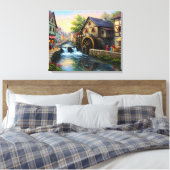 Mill In The Village キャンバスプリント (インサイチュ (寝室))