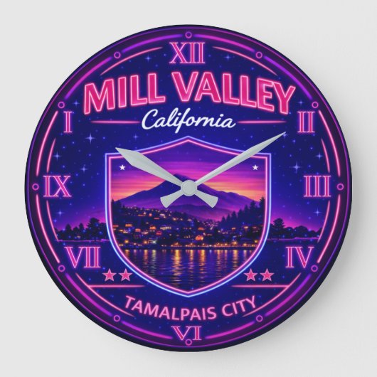 Mill Valley California ラージ壁時計 (正面)
