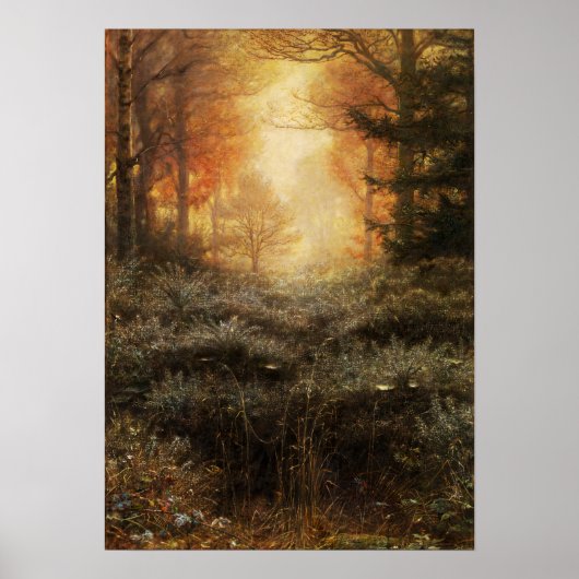 Millais – 露に濡れた毛皮 ポスター (正面)