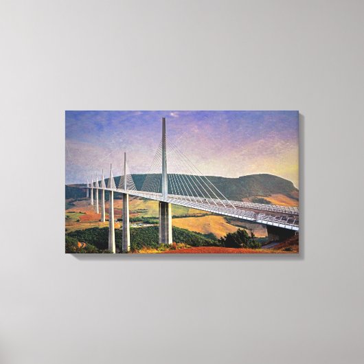 Millau Viaduct（フランス） キャンバスプリント (正面)
