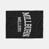 Millburn High School Hs Millburn Nj Retro Srts  フリースブランケット (正面(横))