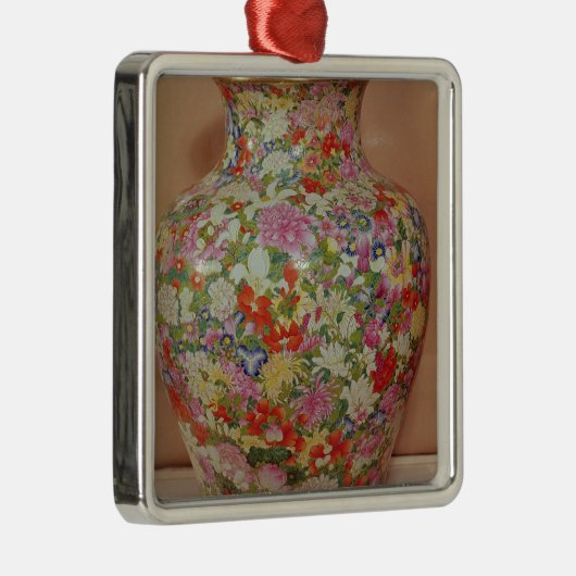 milleのフルーアのFamilleのばら色のつぼ メタルオーナメント (右)