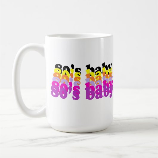 Millennial 80s birthday born eighties GEN X 1980s  コーヒーマグカップ (左)