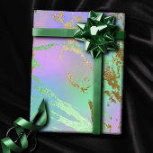 Millennial Marble | Whimsical Rainbow Pastel Ombre ラッピングペーパー