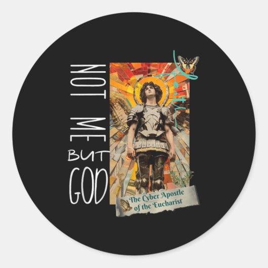 Millennial Saint The Eucharist Not Me God Premium  ラウンドシール (正面)