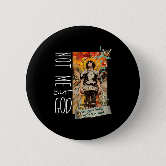 Millennial Saint The Eucharist Not Me God Premium  缶バッジ (正面)