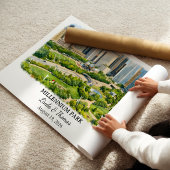 Millennium Park Illinois Poster Chicago Watercolor ポスター