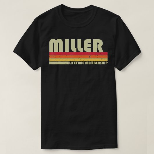 MILLER姓レトロおもしろいヴィンテージ80s 90s Birthda Tシャツ (デザイン正面)