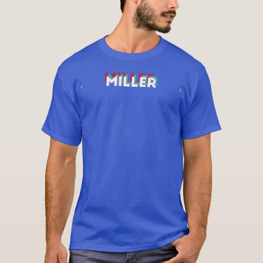 Miller Name Funny Name Miller 80s theme Tシャツ (正面)