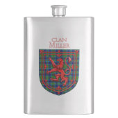 Miller Tartan Scottish Plaid Lion Rampant フラスク (正面)