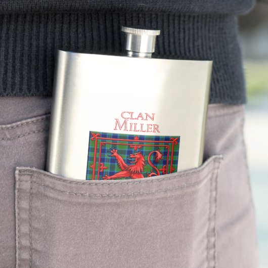 Miller Tartan Scottish Plaid Lion Rampant フラスク (インサイチュ)