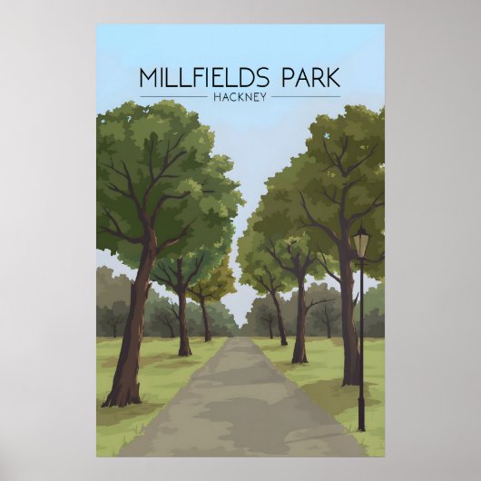 Millfields Park Hackney London Travel Poster ポスター (正面)