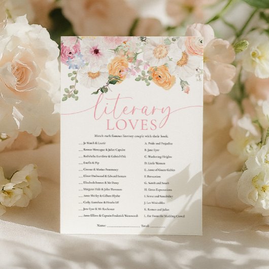 Millie Literary Loves Game 招待状