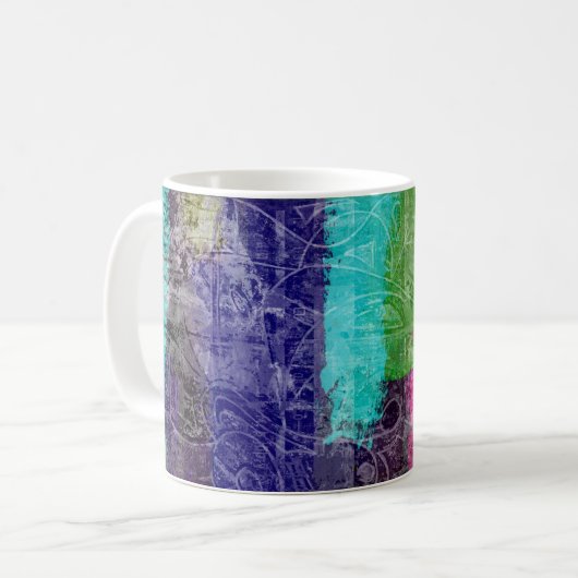 "Million Dollar Dreams" abstract art coffee mug コーヒーマグカップ (正面左)