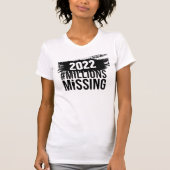 #MillionsMissing 2022ロゴおよび#MEActionロゴ Tシャツ (正面)