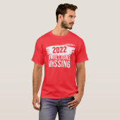 #MillionsMissing 2022ロゴ – ユニセックス （白） Tシャツ (正面フル)