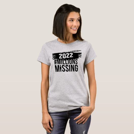 #MillionsMissing 2022ロゴ(黒) Tシャツ (正面フル)
