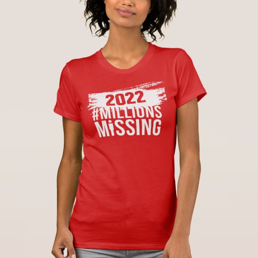 #MillionsMissing 2022女子ティー Tシャツ (正面)