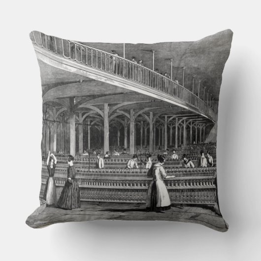Mills -二人部屋1851年学部長(litho) クッション (正面)