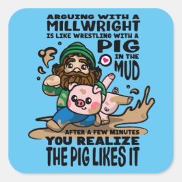 Millwrightステッカー スクエアシール