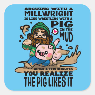 Millwrightステッカー スクエアシール