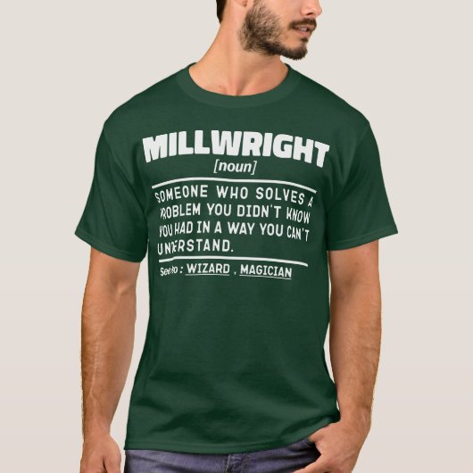 Millwright名詞機械演算子パパ父の日 Tシャツ (正面)