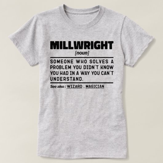 Millwright名詞機械演算子パパ父の日 Tシャツ (デザイン正面)