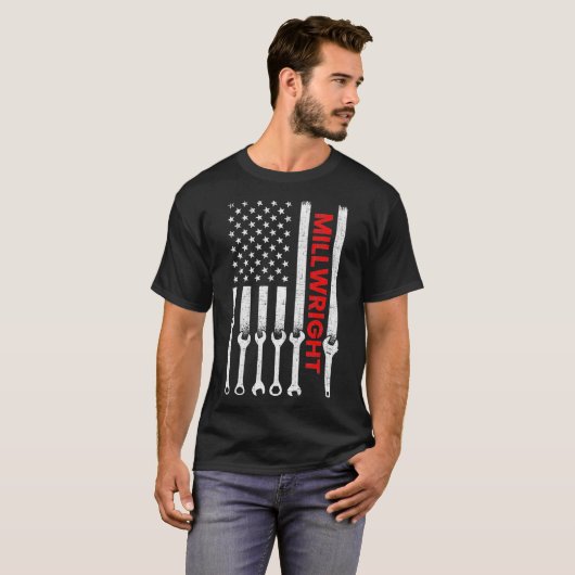 millwright American Flag millwright _1  Tシャツ (正面フル)