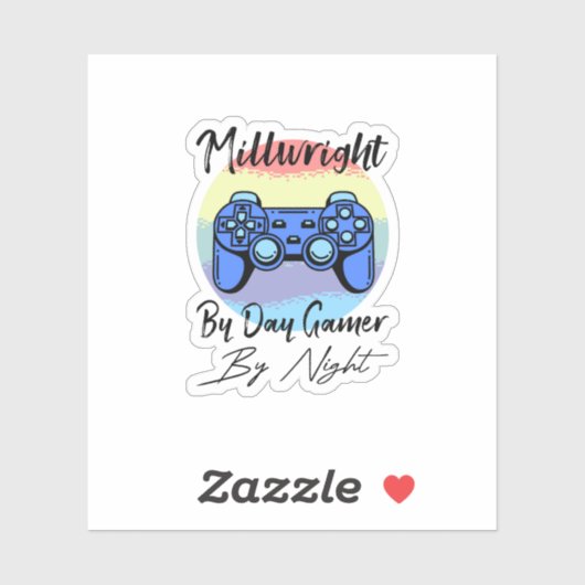 Millwright By Day Gamer By Night シール (シート)