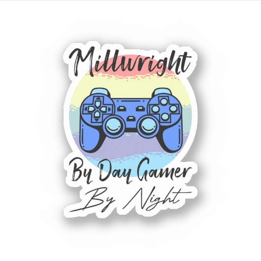 Millwright By Day Gamer By Night シール (正面)