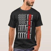 Millwright Design Patriotic US American Flag Gift  Tシャツ (正面)