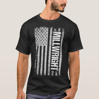 Millwright s  American Flag Gift Premium  Tシャツ