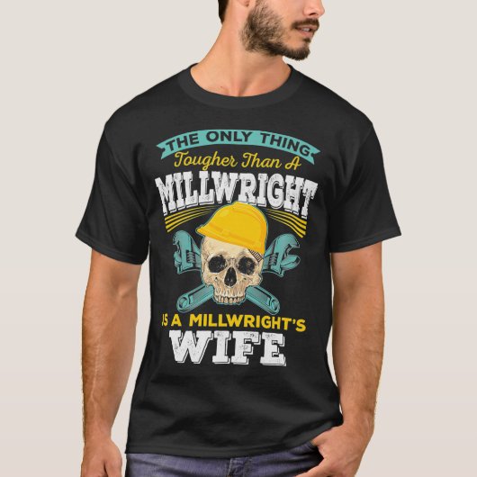 Millwright Wife Tougher Than A Millwright Premium  Tシャツ (正面)