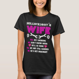 Millwrights妻、女性のためのMillwrightのワイシャツ Tシャツ